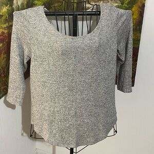 SOHO size small silver gray shimmer white open back